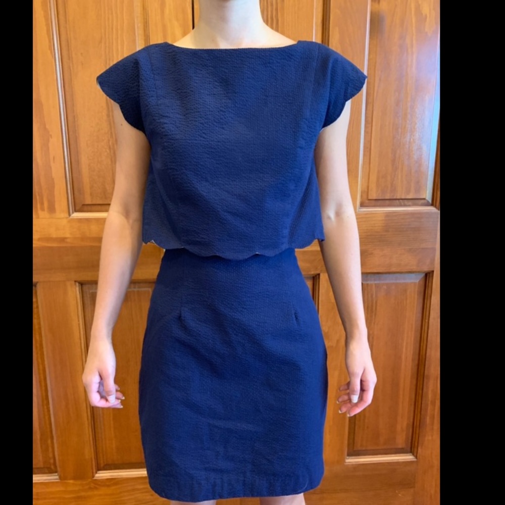 Lauren James Open Back Seersucker Dress